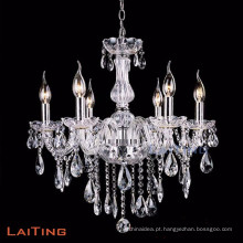 Lustre de cristal clássico de decoração de casamento de vidro claro